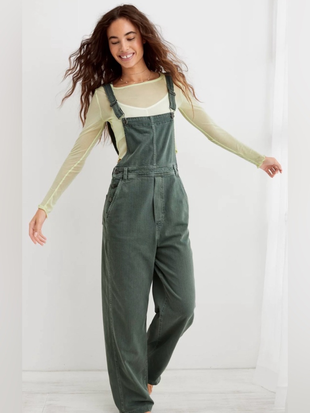Aerie Baggy Y2K Overalls Size Medium